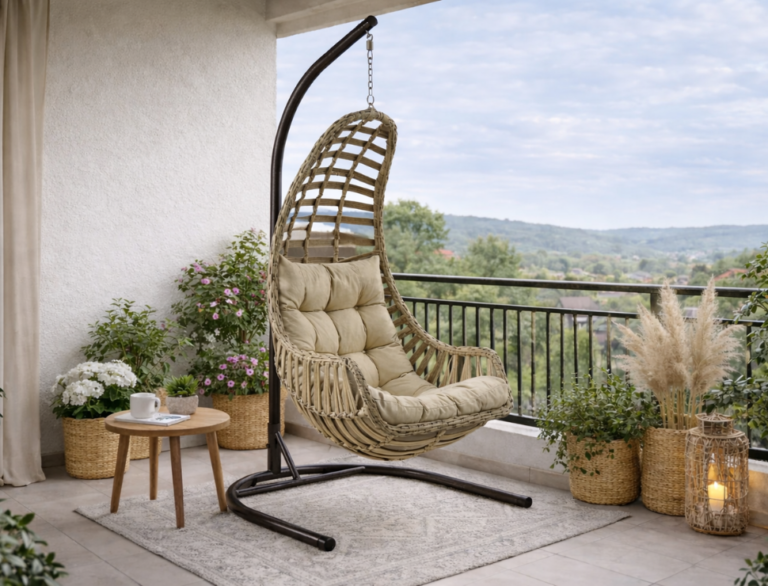 Capri Swing Datça Rattan Bahçe Balkon Salıncağı_1 - ERL Bahçe Mobilyaları