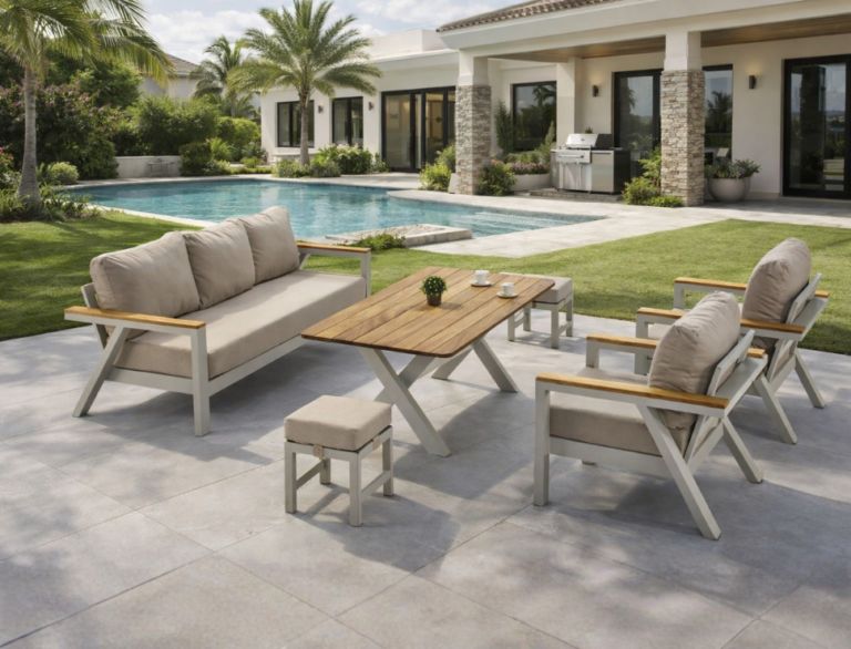 Carmen Madrid Alüminyum Bahçe Balkon Oturma Grubu - ERL Bahçe Mobilyaları